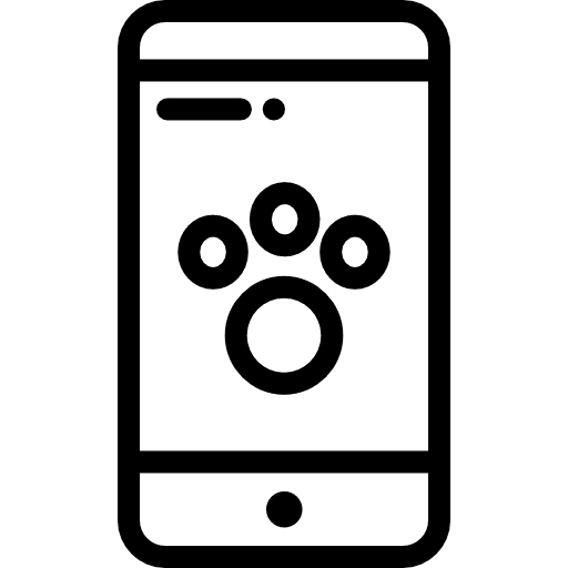 Smartphone cellphone technology dog icon Smartphone cellphone technology dog icon