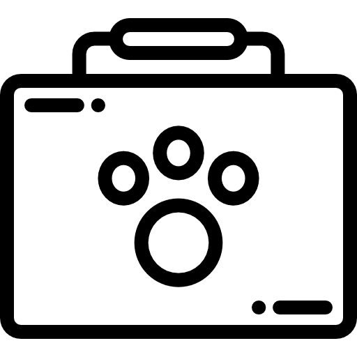 Briefcase suitcase paw animals icon Briefcase suitcase paw animals icon