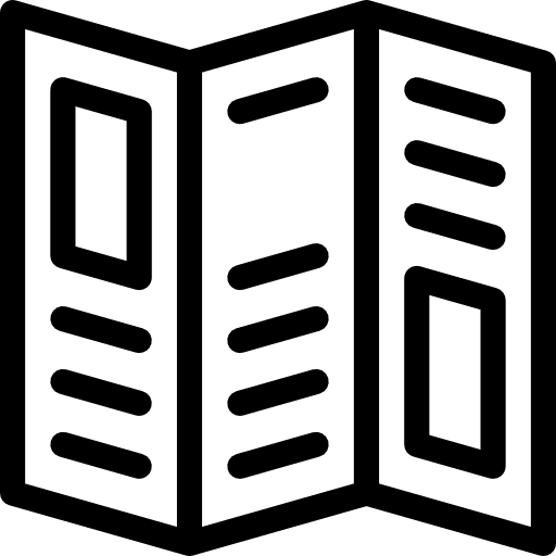 Brochure folded newspaper interface handout icon