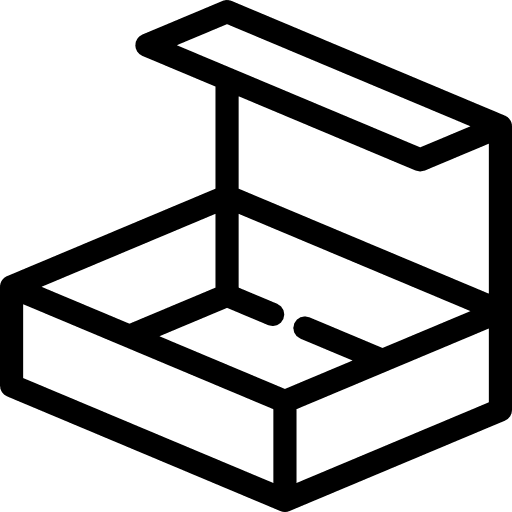 Empty box open boxes storage open box icon