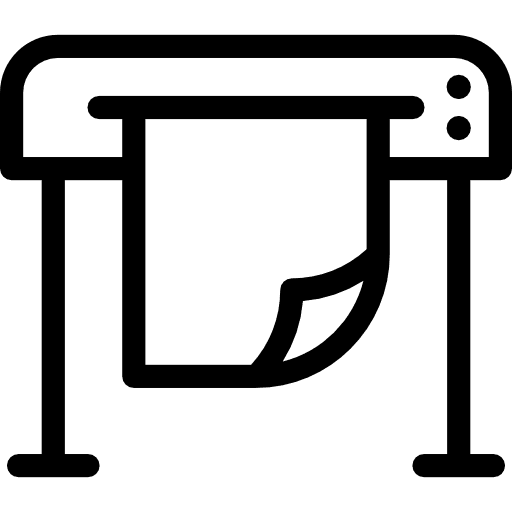 Vinyl printer industrial print factory icon