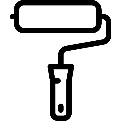 Big paint roller painting art tool icon