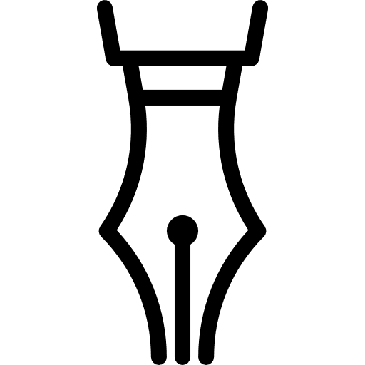 Fountain pen writer office material school material icon