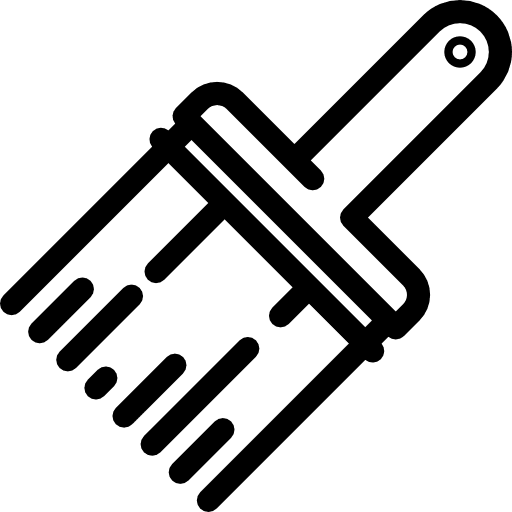 Inclilned paint brush graphic tool improvement painter icon