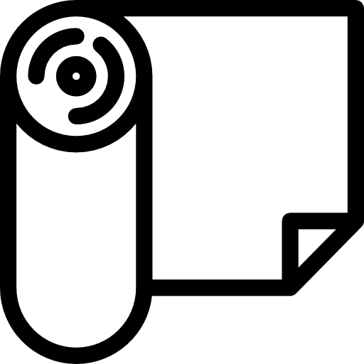 Paper roll print school material writer icon