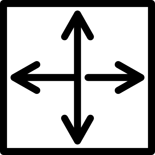 Size square resize multimedia option button icon