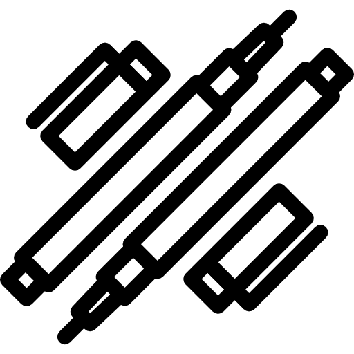 Drawing pens write office material writing icon