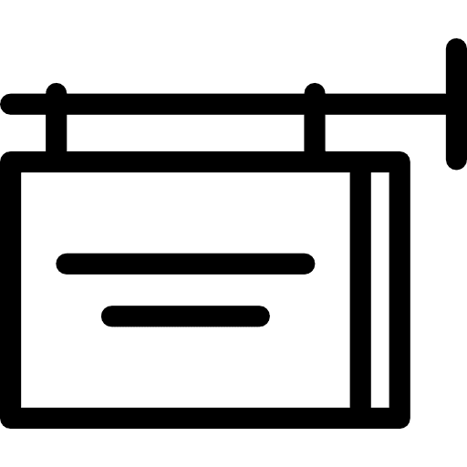 Hanging billboard interface poster announcement icon