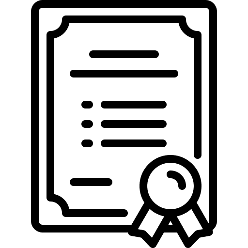 Certificate document archive diploma icon