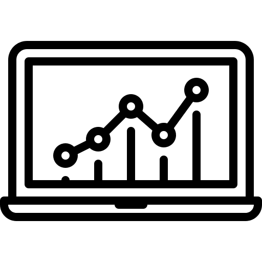 Laptop technology laptop computer statistics icon