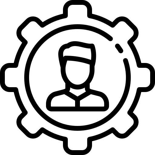 Job man gear men icon