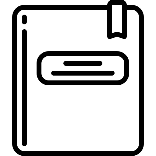 Notebook write school material bookmark icon