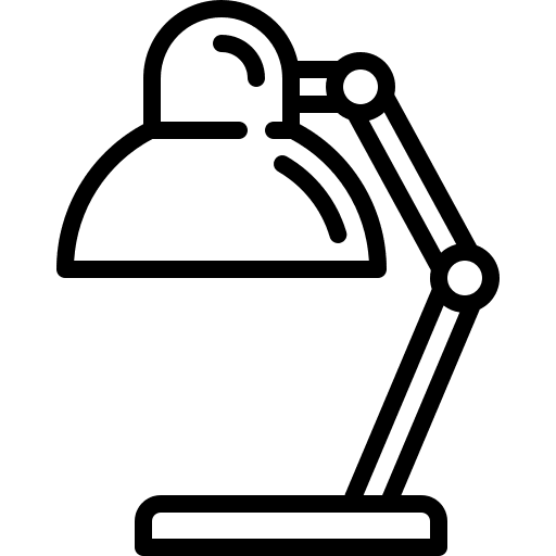 Lamp technology reading lamp icon