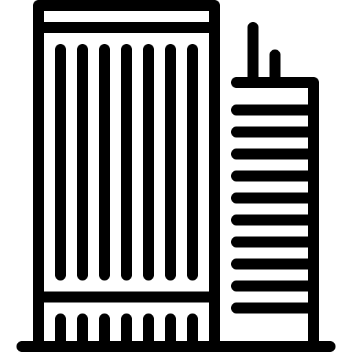 Office building flats buildings offices icon