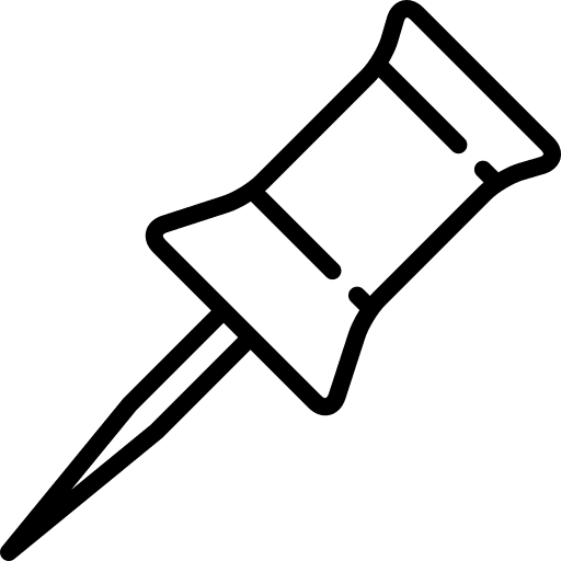 Pin attachment pin other icon