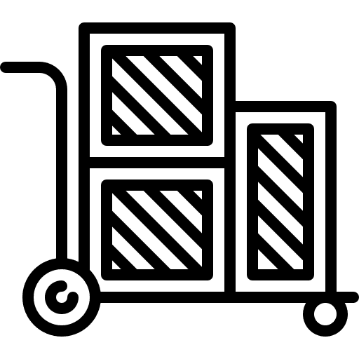 Box transport box trolley icon