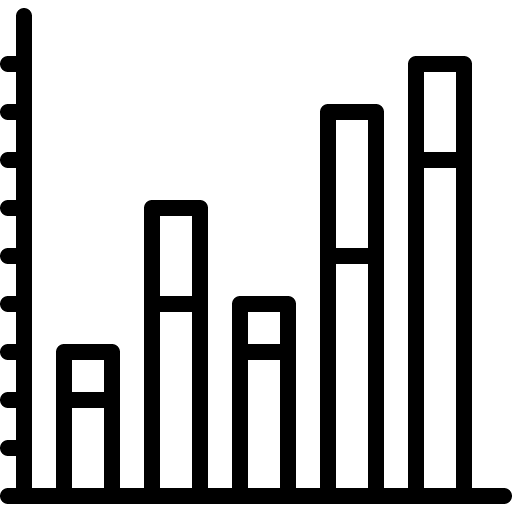 Graph bar graph graph stats icon