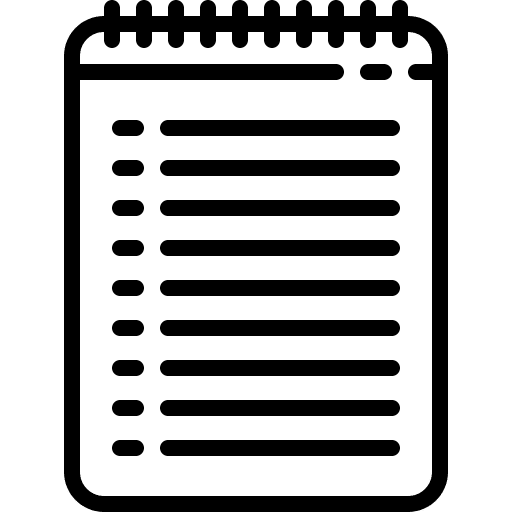 Notebook writing writer school material icon