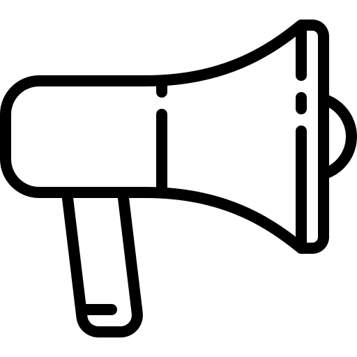 Megaphone announcer announcement shout icon