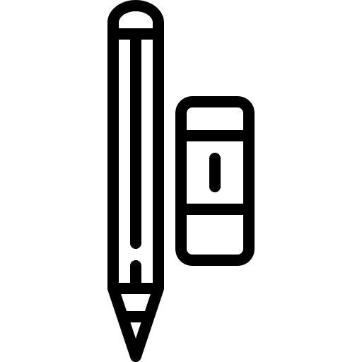 Writing erase writer office material icon