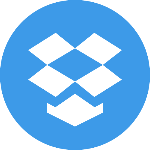Dropbox social network logotype social media icon Dropbox social network logotype social media icon