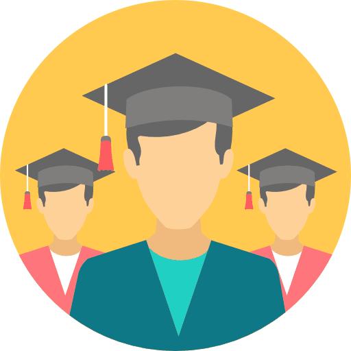 Graduates avatar graduation cap mortarboard icon