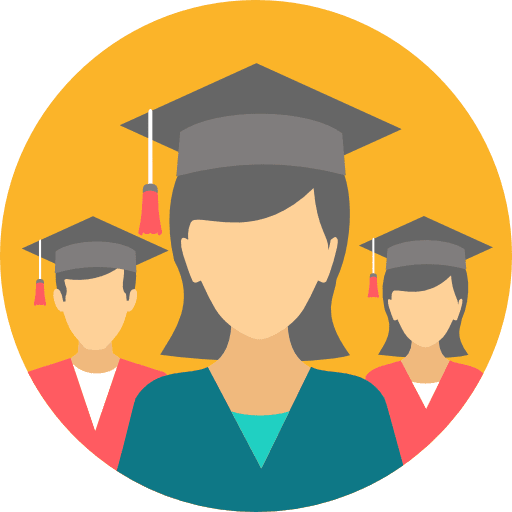 Graduates mortarboard cap intern icon