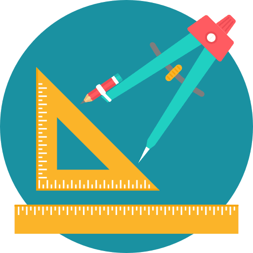 Geometry drawing tools and utensils measure icon Geometry drawing tools and utensils measure icon