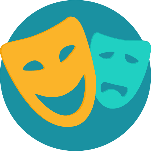 Theater theatre education masks icon