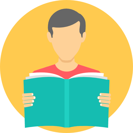 Reading student learning education icon Reading student learning education icon