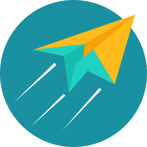 Send communications airplane messages icon Send communications airplane messages icon