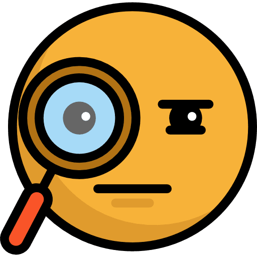 Suspicious feelings emoticons emoji icon