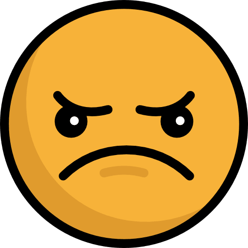 Sad emoticons feelings anger icon