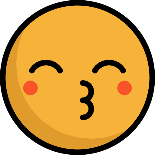 Kiss feelings emoji smileys icon Kiss feelings emoji smileys icon