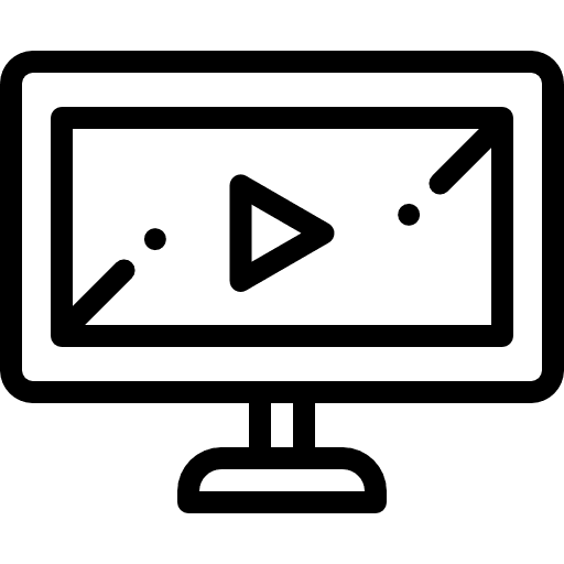 Television tv on demand advertising icon