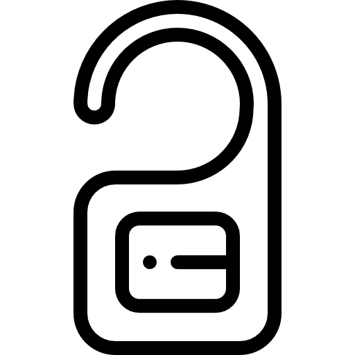 Door hanger sleeping hostal hotel icon Door hanger sleeping hostal hotel icon