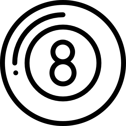 Eight ball sports and competition eight ball objects icon Eight ball sports and competition eight ball objects icon