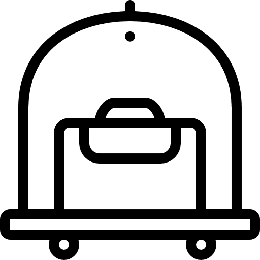 Luggage shapes luggage trolley icon Luggage shapes luggage trolley icon