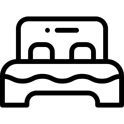 Bed furniture and household beds rest icon Bed furniture and household beds rest icon