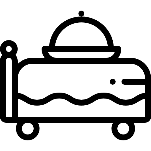 Room service hotel cart holidays icon Room service hotel cart holidays icon