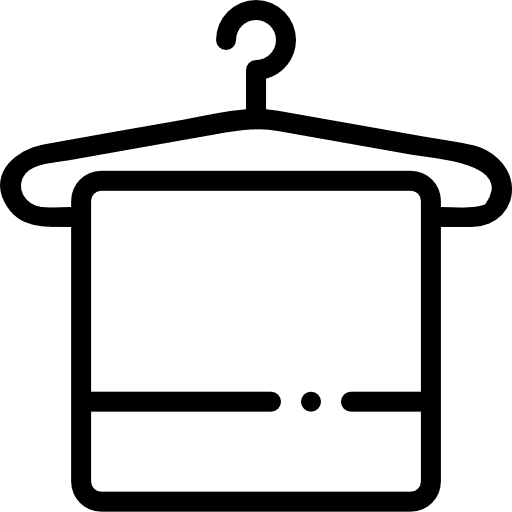 Towel clothes wellness hanger icon Towel clothes wellness hanger icon