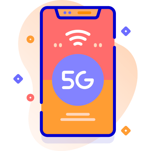 5g device padlock mobile icon