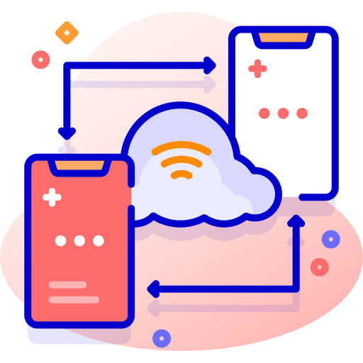 Cloud devices wifi computer icon Cloud devices wifi computer icon