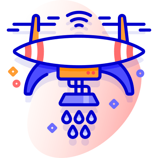 Drone irrigation smart farm water icon Drone irrigation smart farm water icon