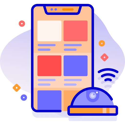 Cctv camera control smartphone icon Cctv camera control smartphone icon