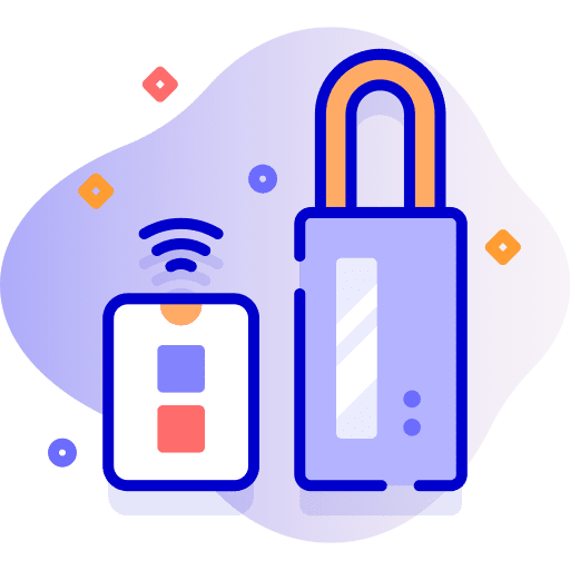 Lock password electronics check mark icon Lock password electronics check mark icon