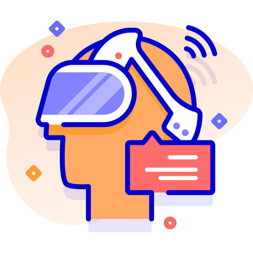 Virtual reality technology gaming multimedia icon Virtual reality technology gaming multimedia icon