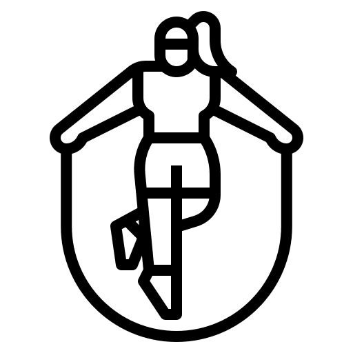 Jumping rope cardio sport healthy icon