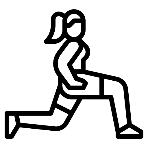 Lunges workout aerobic healthy icon