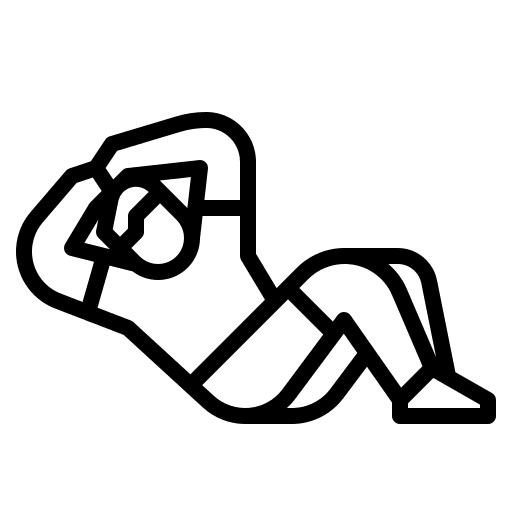 Sit up cardio fitness workout icon Sit up cardio fitness workout icon